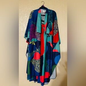 Sassy Jones Colorful Geometric Patterned Kimono and Wide Leg Pants 🔥🔥🔥